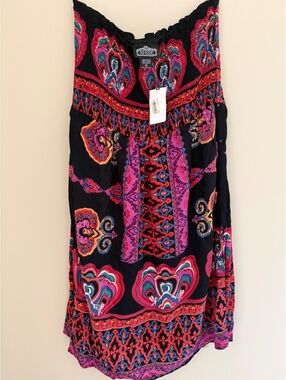 M Angie dress; strapless; 100% Rayon, NWT